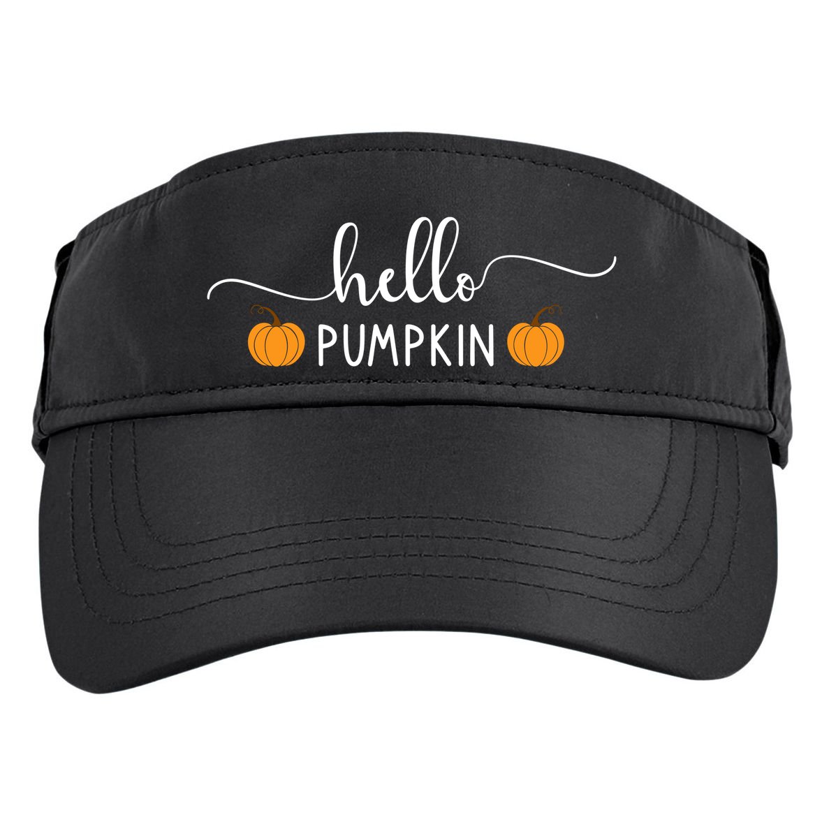 Hello Pumpkin Cute Fall Adult Drive Performance Visor