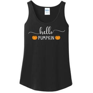 Hello Pumpkin Cute Fall Ladies Essential Tank