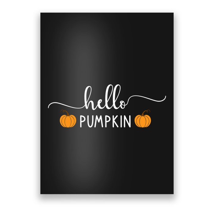 Hello Pumpkin Cute Fall Poster