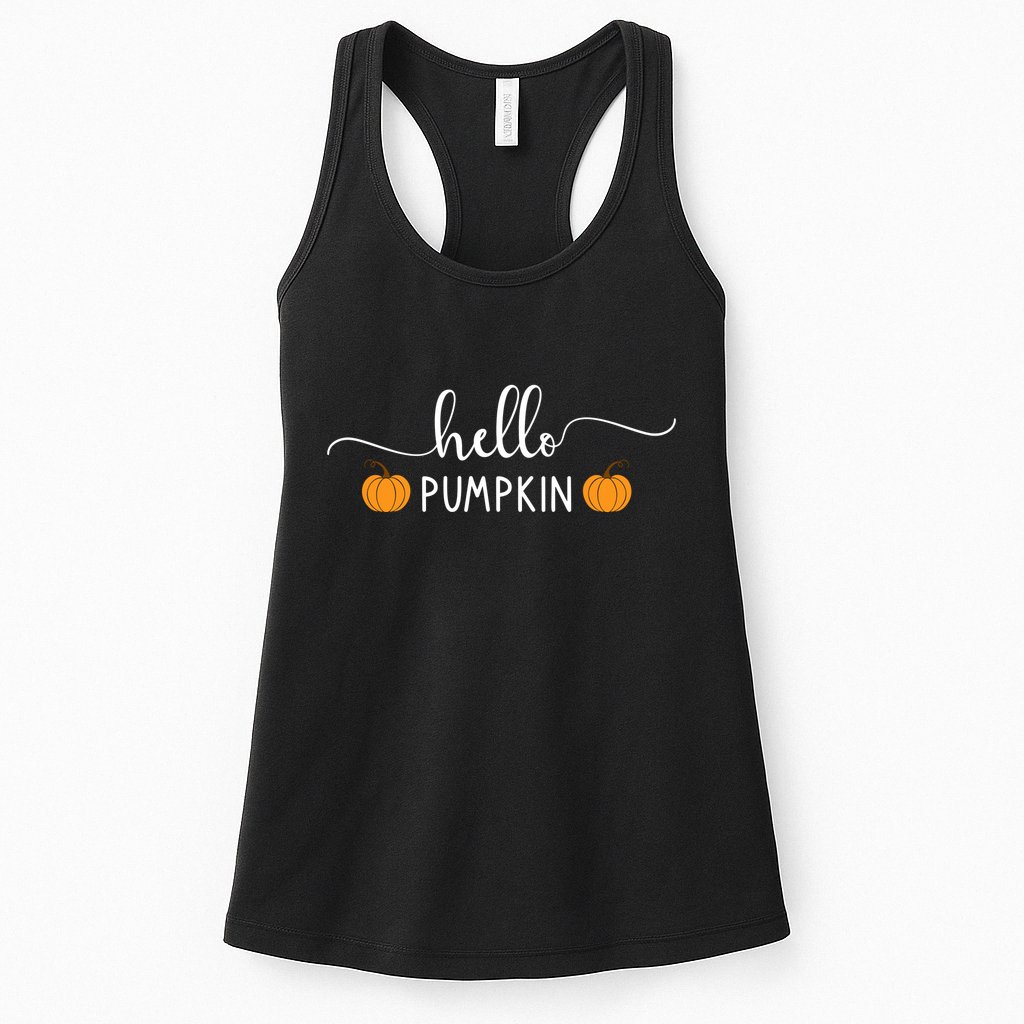 Hello Pumpkin Cute Fall Womens Tank Top