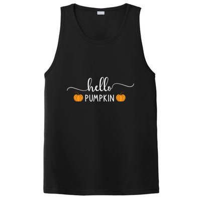 Hello Pumpkin Cute Fall PosiCharge Competitor Tank