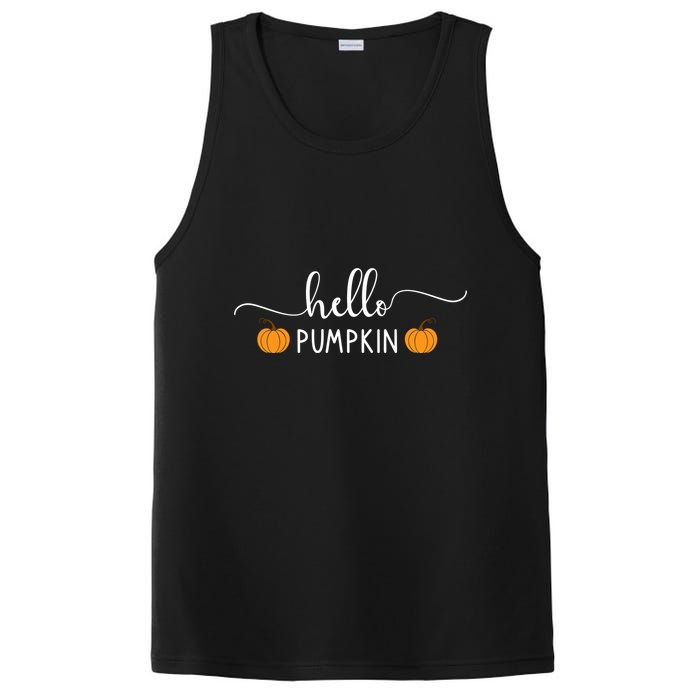 Hello Pumpkin Cute Fall PosiCharge Competitor Tank