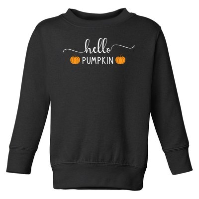 Hello Pumpkin Cute Fall Toddler Sweatshirt