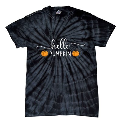 Hello Pumpkin Cute Fall Tie-Dye T-Shirt
