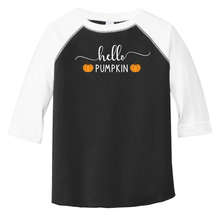 Hello Pumpkin Cute Fall Toddler Fine Jersey T-Shirt