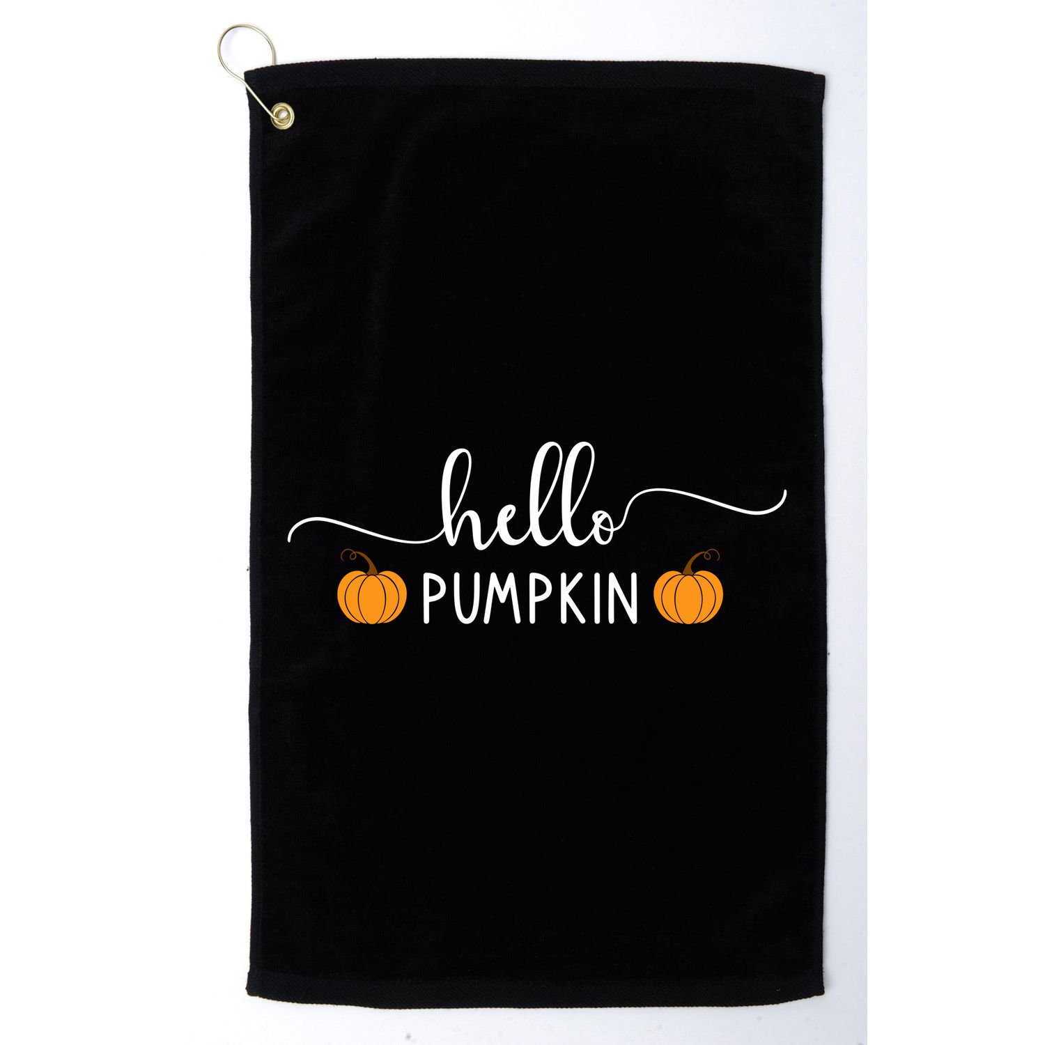 Hello Pumpkin Cute Fall Golf Towel