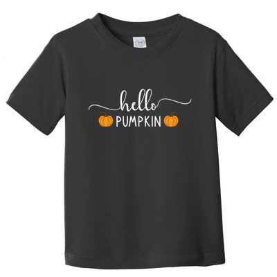 Hello Pumpkin Cute Fall Toddler T-Shirt