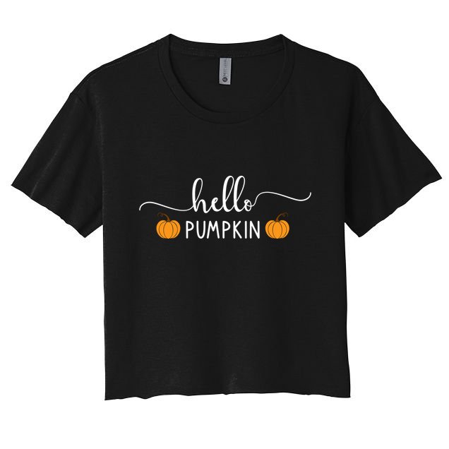 Hello Pumpkin Cute Fall Crop Top