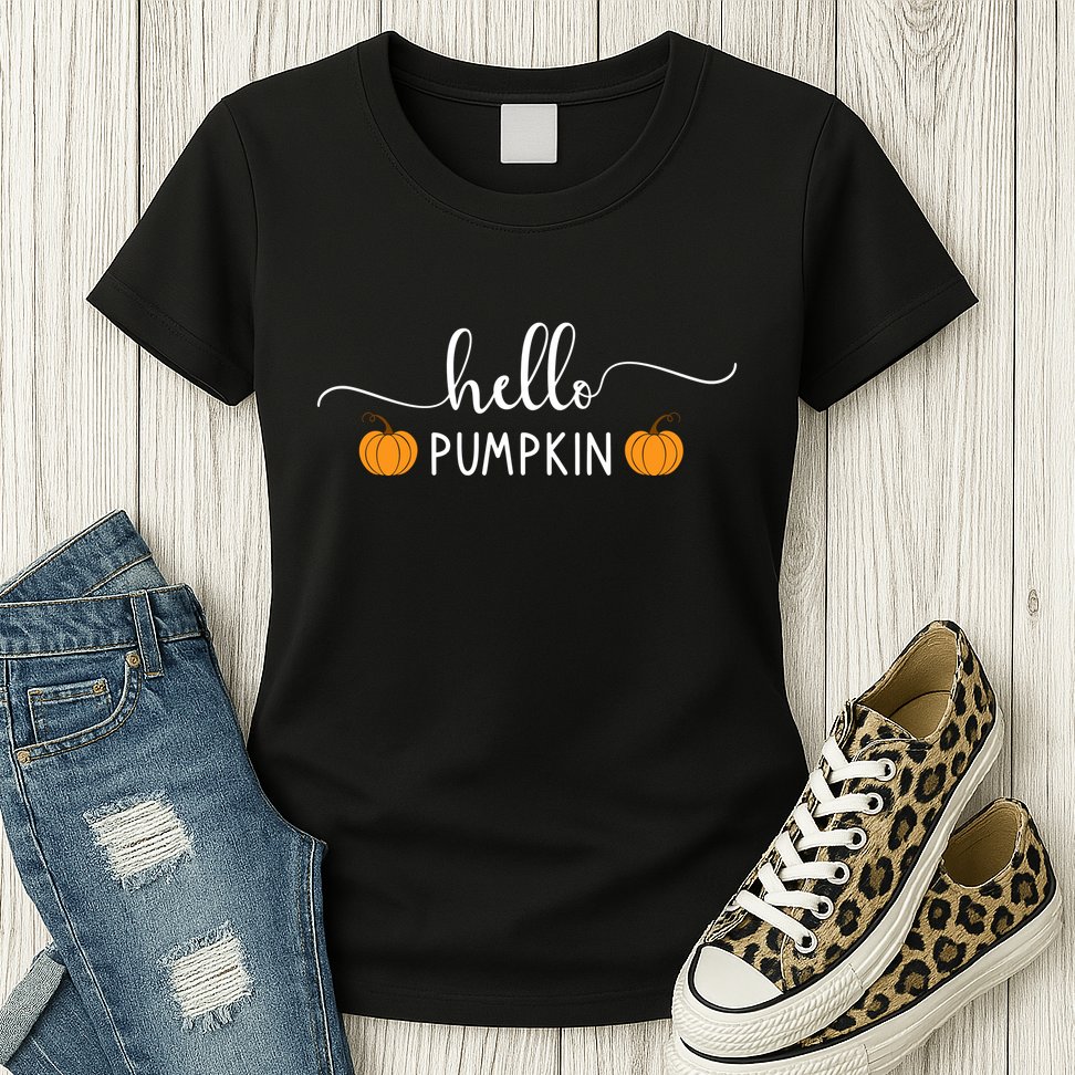 Hello Pumpkin Cute Fall Womens T-Shirt