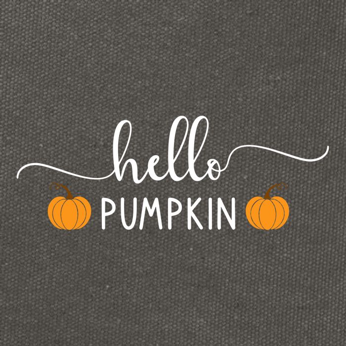 Hello Pumpkin Cute Fall Cotton Canvas Backpack