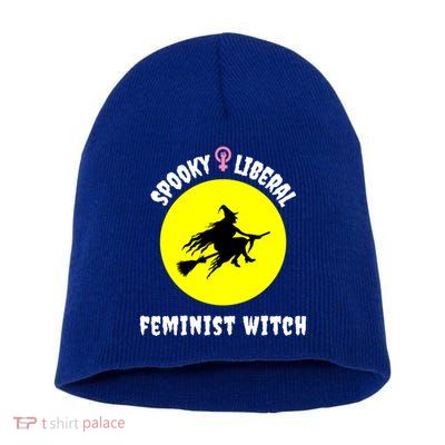 Halloween Pro Choice Spooky Liberal Feminist Witch Feminism Gift Short Acrylic Beanie
