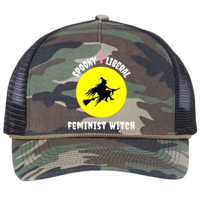 Halloween Pro Choice Spooky Liberal Feminist Witch Feminism Gift Retro Rope Trucker Hat Cap