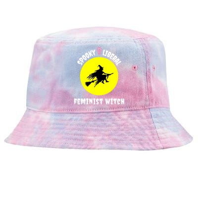 Halloween Pro Choice Spooky Liberal Feminist Witch Feminism Gift Tie-Dyed Bucket Hat