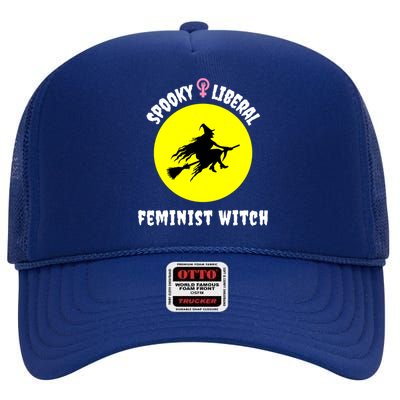 Halloween Pro Choice Spooky Liberal Feminist Witch Feminism Gift High Crown Mesh Back Trucker Hat