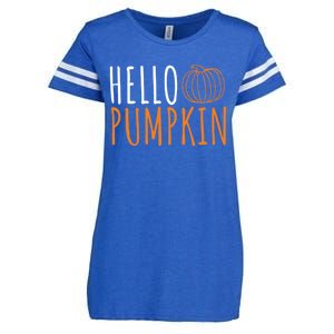 Hello Pumpkin Cute Fall Autumn Pumpkin Spice Gift Enza Ladies Jersey Football T-Shirt