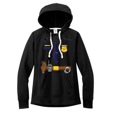 Halloween Police Costume Policeman Police Officer Women's Fleece Hoodie