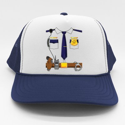 Halloween Police Costume Policeman Police Officer Trucker Hat