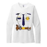 Halloween Police Costume Policeman Police Officer Womens CVC Long Sleeve Shirt