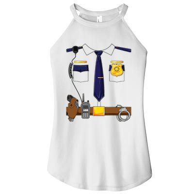 Halloween Police Costume Policeman Police Officer Women's Perfect Tri Rocker Tank