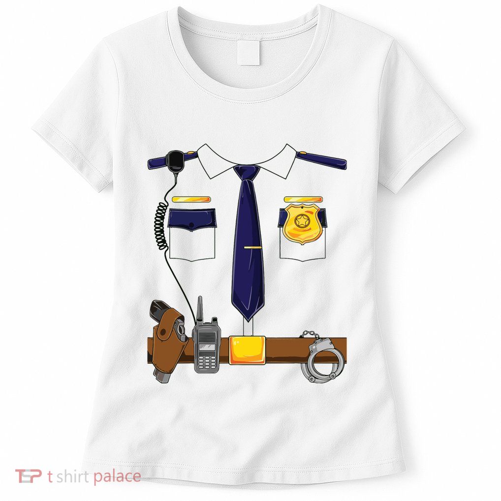 Halloween Police Costume Policeman Police Officer Women's T-Shirt