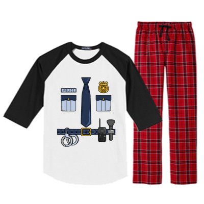 Halloween Policeman Costume Halloween Police Officer Costume Raglan Sleeve Pajama Set