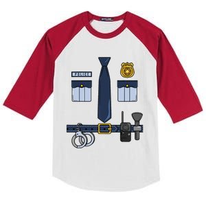 Halloween Policeman Costume Halloween Police Officer Costume Kids Colorblock Raglan Jersey