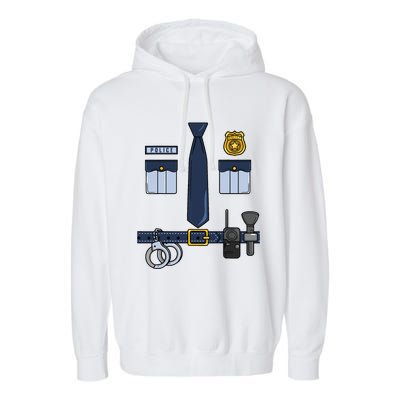 Halloween Policeman Costume Halloween Police Officer Costume Garment-Dyed Fleece Hoodie