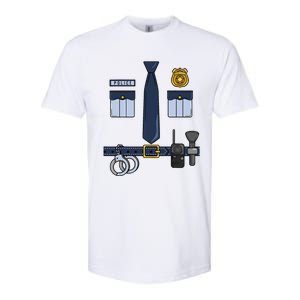 Halloween Policeman Costume Halloween Police Officer Costume Softstyle CVC T-Shirt