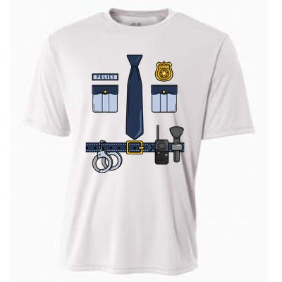 Halloween Policeman Costume Halloween Police Officer Costume Cooling Performance Crew T-Shirt