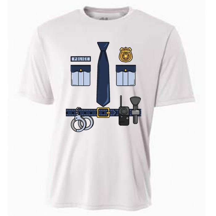 Halloween Policeman Costume Halloween Police Officer Costume Cooling Performance Crew T-Shirt