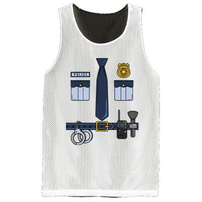 Halloween Policeman Costume Halloween Police Officer Costume Mesh Reversible Basketball Jersey Tank