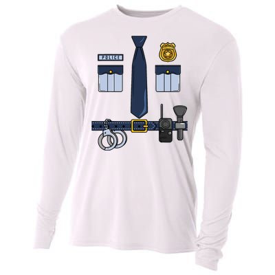 Halloween Policeman Costume Halloween Police Officer Costume Cooling Performance Long Sleeve Crew