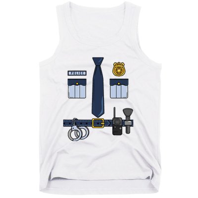 Halloween Policeman Costume Halloween Police Officer Costume Tank Top