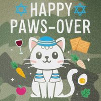 Happy Pawsover Cat Lover Funny Cat Passover Seder Legacy Tie Dye Trucker Hat