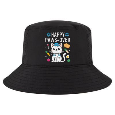 Happy Pawsover Cat Lover Funny Cat Passover Seder Cool Comfort Performance Bucket Hat