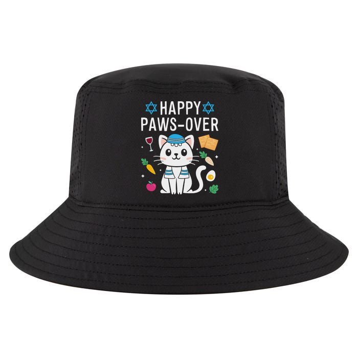 Happy Pawsover Cat Lover Funny Cat Passover Seder Cool Comfort Performance Bucket Hat