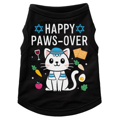 Happy Pawsover Cat Lover Funny Cat Passover Seder Doggie Tank
