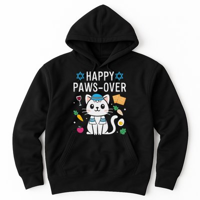 Happy Pawsover Cat Lover Funny Cat Passover Seder Hoodie