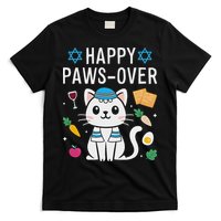 Happy Pawsover Cat Lover Funny Cat Passover Seder T-Shirt