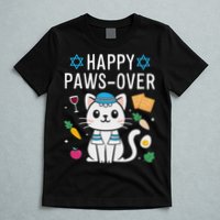 Happy Pawsover Cat Lover Funny Cat Passover Seder T-Shirt