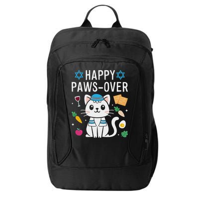 Happy Pawsover Cat Lover Funny Cat Passover Seder City Backpack