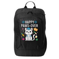 Happy Pawsover Cat Lover Funny Cat Passover Seder City Backpack