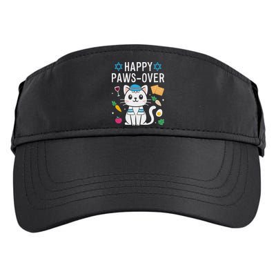 Happy Pawsover Cat Lover Funny Cat Passover Seder Adult Drive Performance Visor
