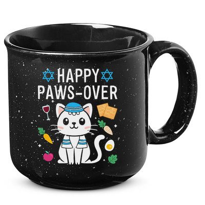 Happy Pawsover Cat Lover Funny Cat Passover Seder 15oz Campfire Ceramic Mug