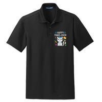 Happy Pawsover Cat Lover Funny Cat Passover Seder Dry Zone Grid Polo