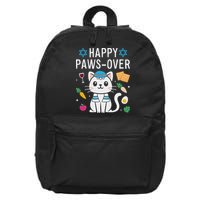 Happy Pawsover Cat Lover Funny Cat Passover Seder 16 in Basic Backpack