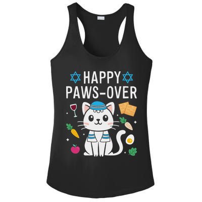 Happy Pawsover Cat Lover Funny Cat Passover Seder Ladies PosiCharge Competitor Racerback Tank