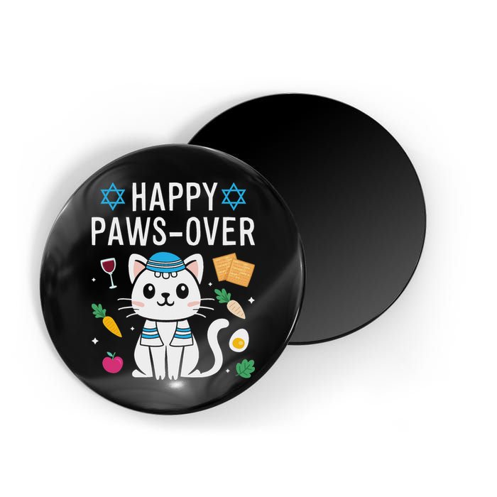 Happy Pawsover Cat Lover Funny Cat Passover Seder Magnet