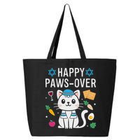 Happy Pawsover Cat Lover Funny Cat Passover Seder 25L Jumbo Tote