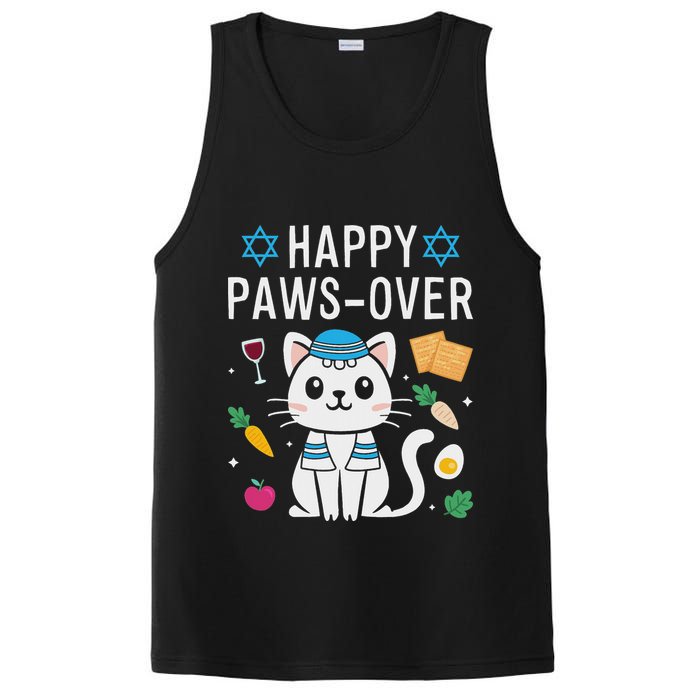 Happy Pawsover Cat Lover Funny Cat Passover Seder PosiCharge Competitor Tank